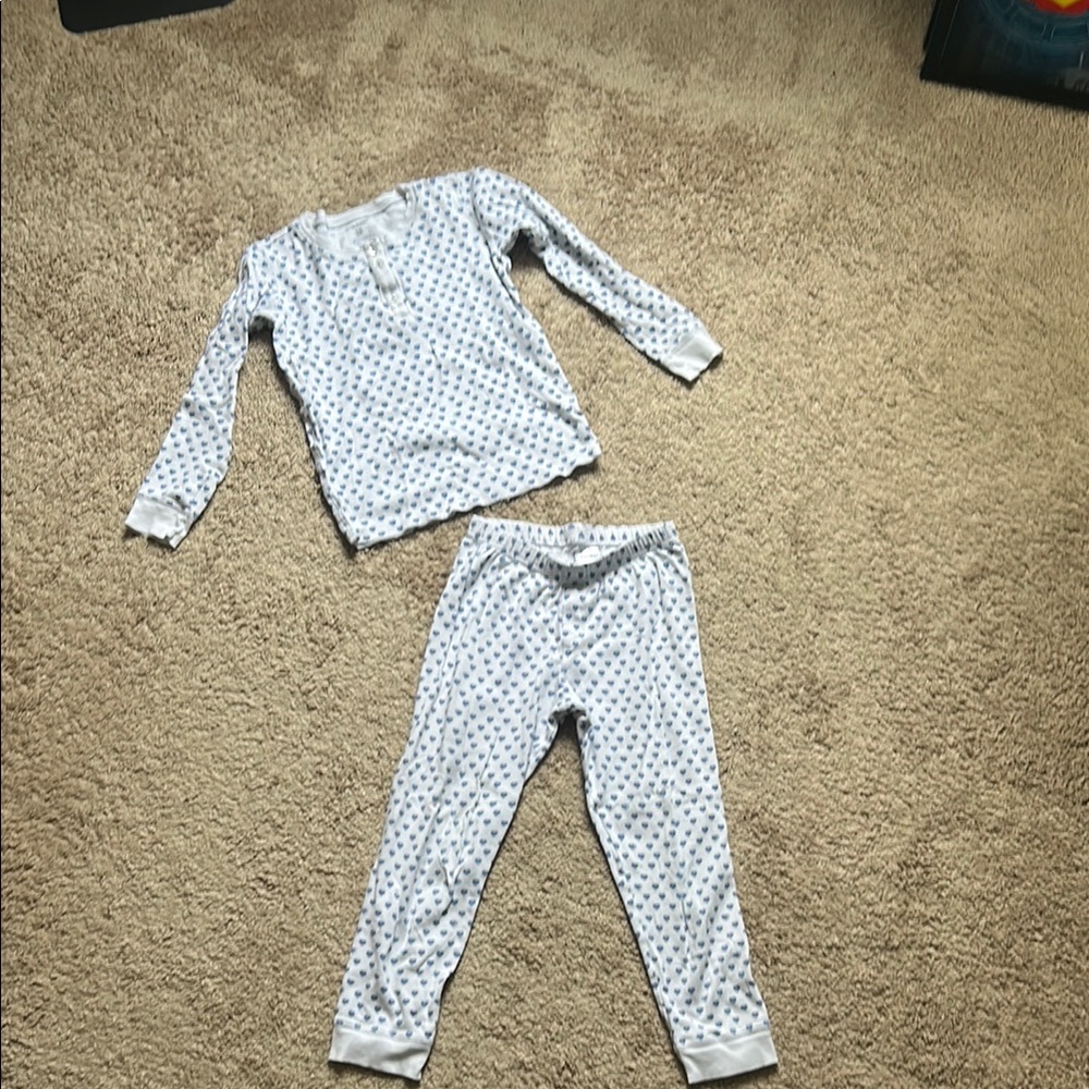 Cozy White and Blue Kids Pajamas